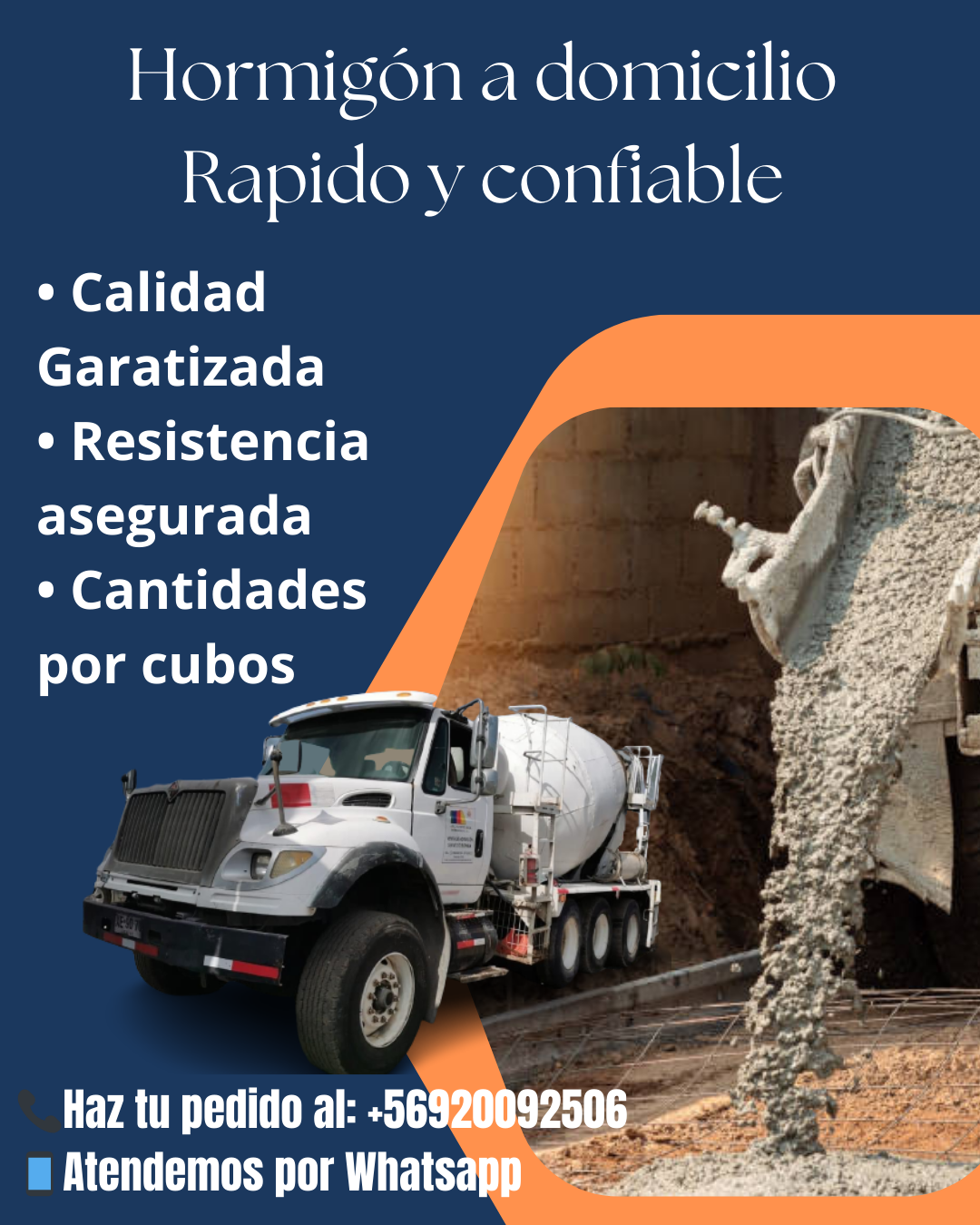 Hormigón en excelente estado — entrega en Santiago